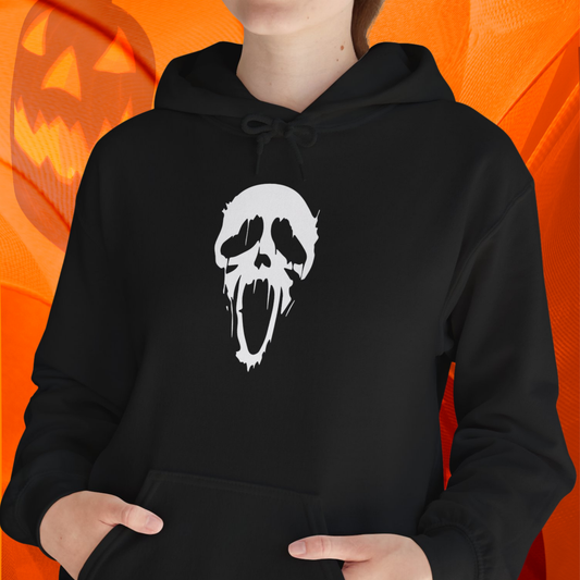 Scream Villain Ghost face Unisex Hoodie for Halloween, Scream Scary Movie Pullover, Horror Movie Halloween Costume Hoodie, Creepy Ghost Jumper