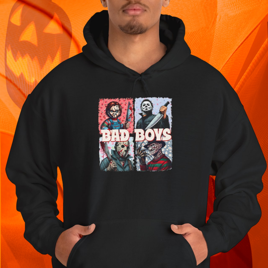 Horror Movie Villains Halloween Bad Boys Unisex Hoodie, Scary Movie Pullover, Horror Movie Sweatshirt, Halloween Costume Hoodie