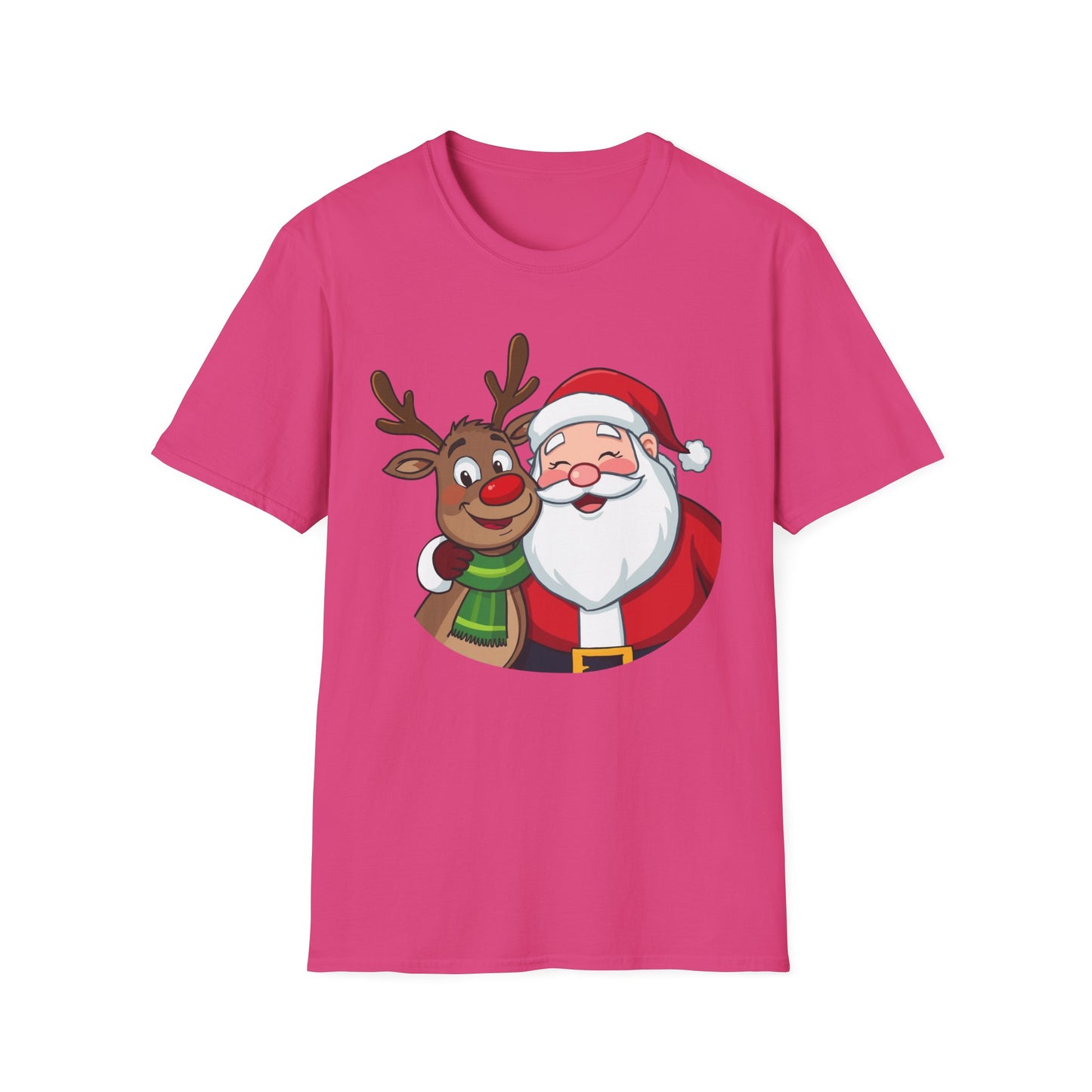 Smiling Santa and Rudolph Shirt, Family Christmas Shirts, Christmas T Shirt, Holiday Shirt, Cute Xmas Shirt for the family, Holiday Gift