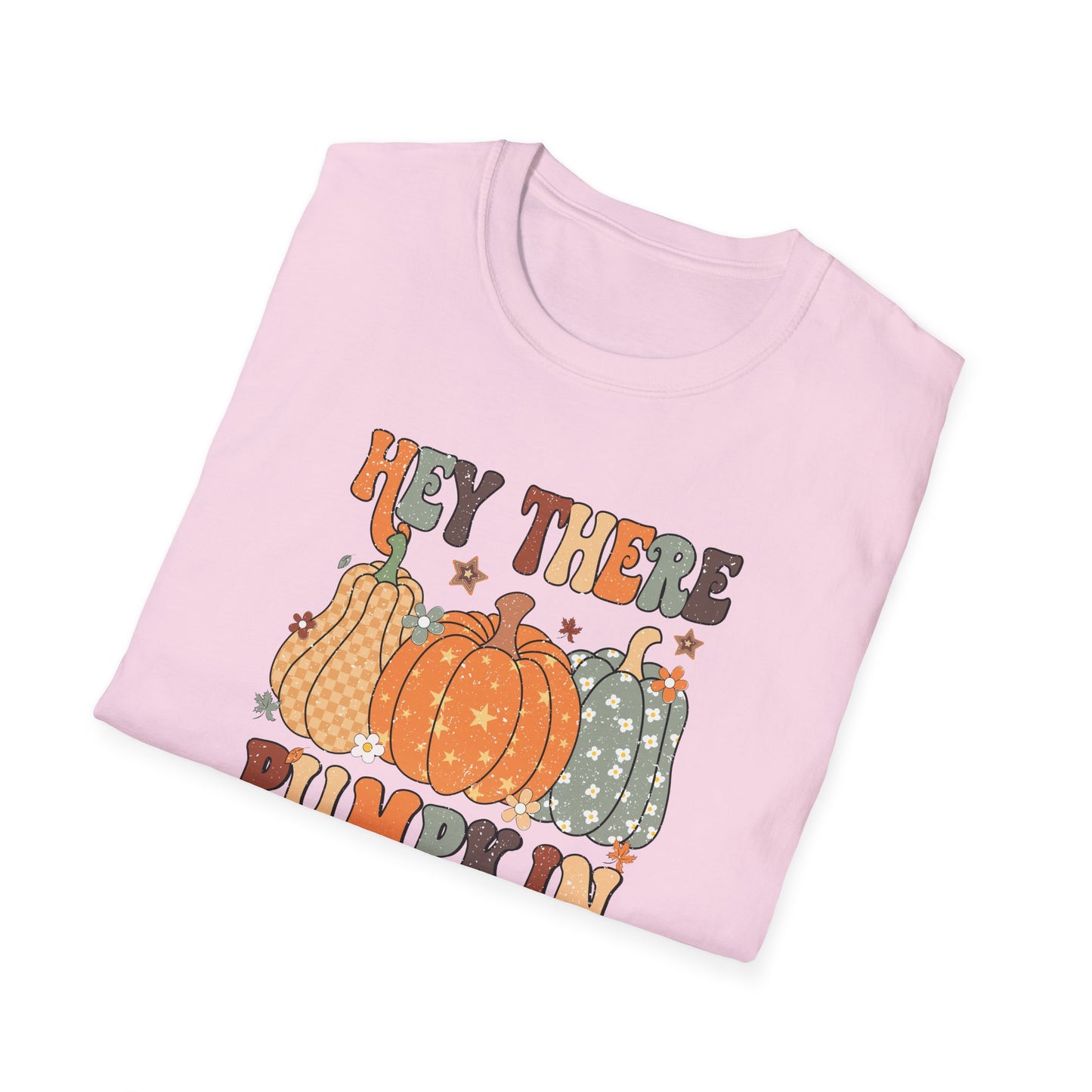 Hey There Pumpkin Fall T-Shirt - Cute Women's Autumn Tee, Thanksgiving Shirt, Pumpkin Thanksgiving Tee, Cozy Fall Tee for Her, Friendsgiving