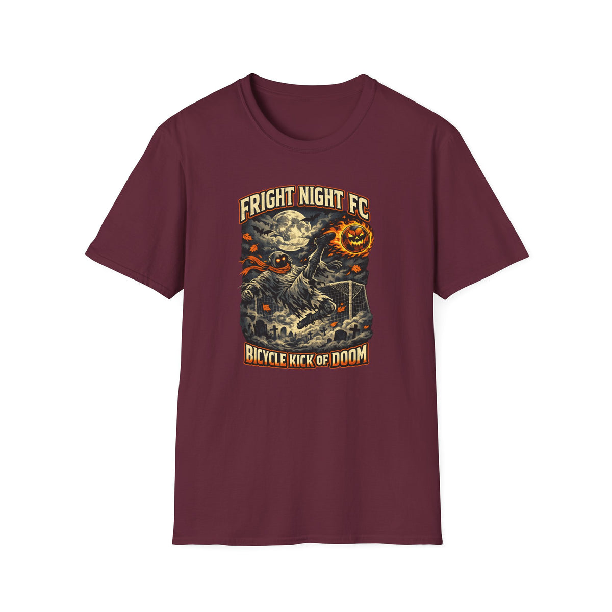 Halloween Soccer Shirt, Fright Night FC Tee, Mummy Soccer T-Shirt, Pumpkin Soccer Ball Shirt, Fall Sports Gift