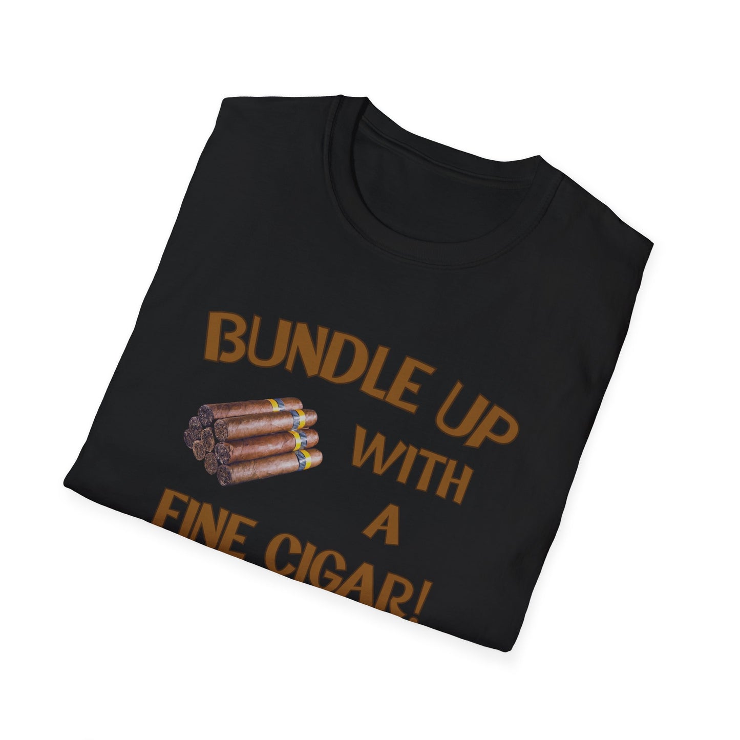 Bundle Up With A Fine Cigar Unisex T-Shirt, BBQ Pool Party Shirt, Relaxation Leisure, Cigar lover Gift, Cigar Aficionado, Dad Gift