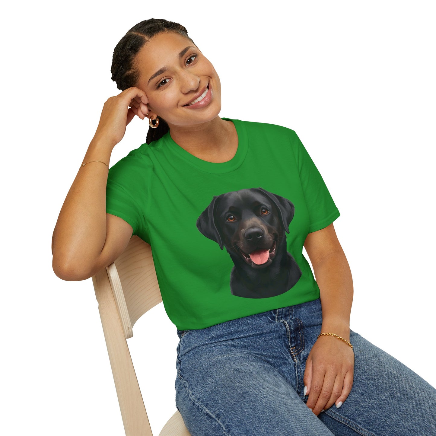 Labrador Retriever Dog Portrait Shirt – Black Lab Dog Lover Gift, Cute Dog Mom Tee, Dog Dad Shirt, Pet Breed Apparel
