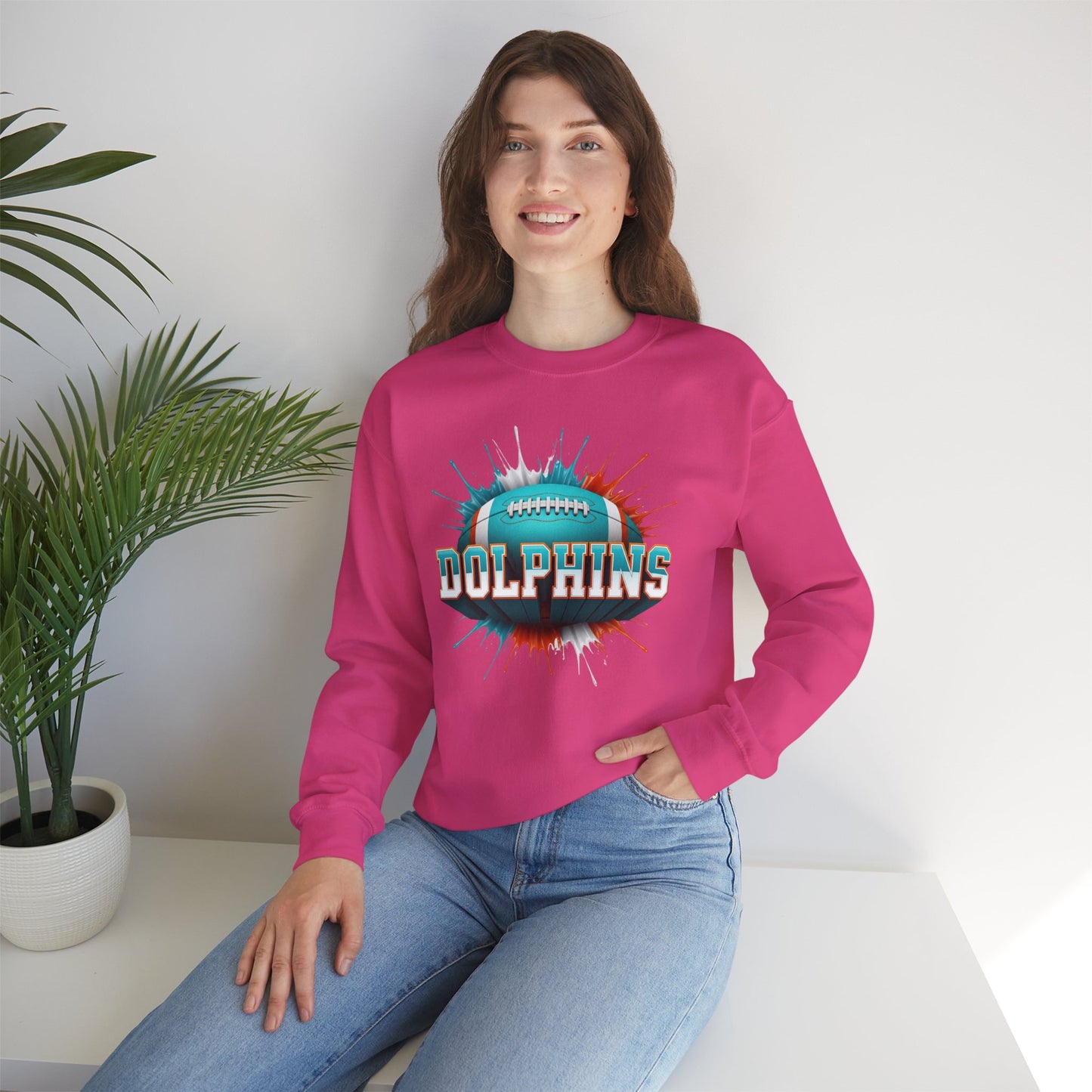 Miami Football Sweatshirt, Miami Team Sweatshirt, Football Gift for Miami Fans, Game Day Sports Fan Football Apparel
