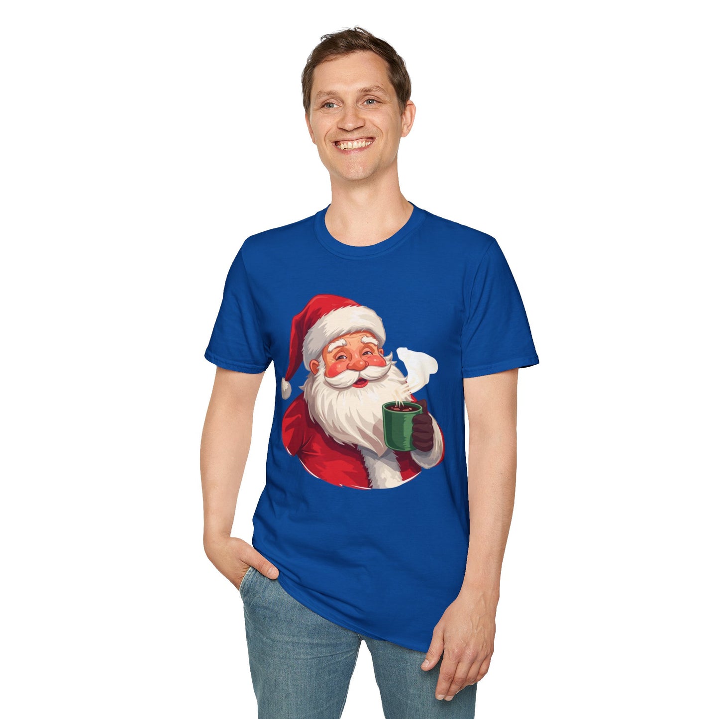 Santa enjoying Hot Chocolate Shirt, Family Christmas Shirts, Christmas T Shirt, Holiday Shirt, Cute Xmas Shirt for the family, Holiday Gift