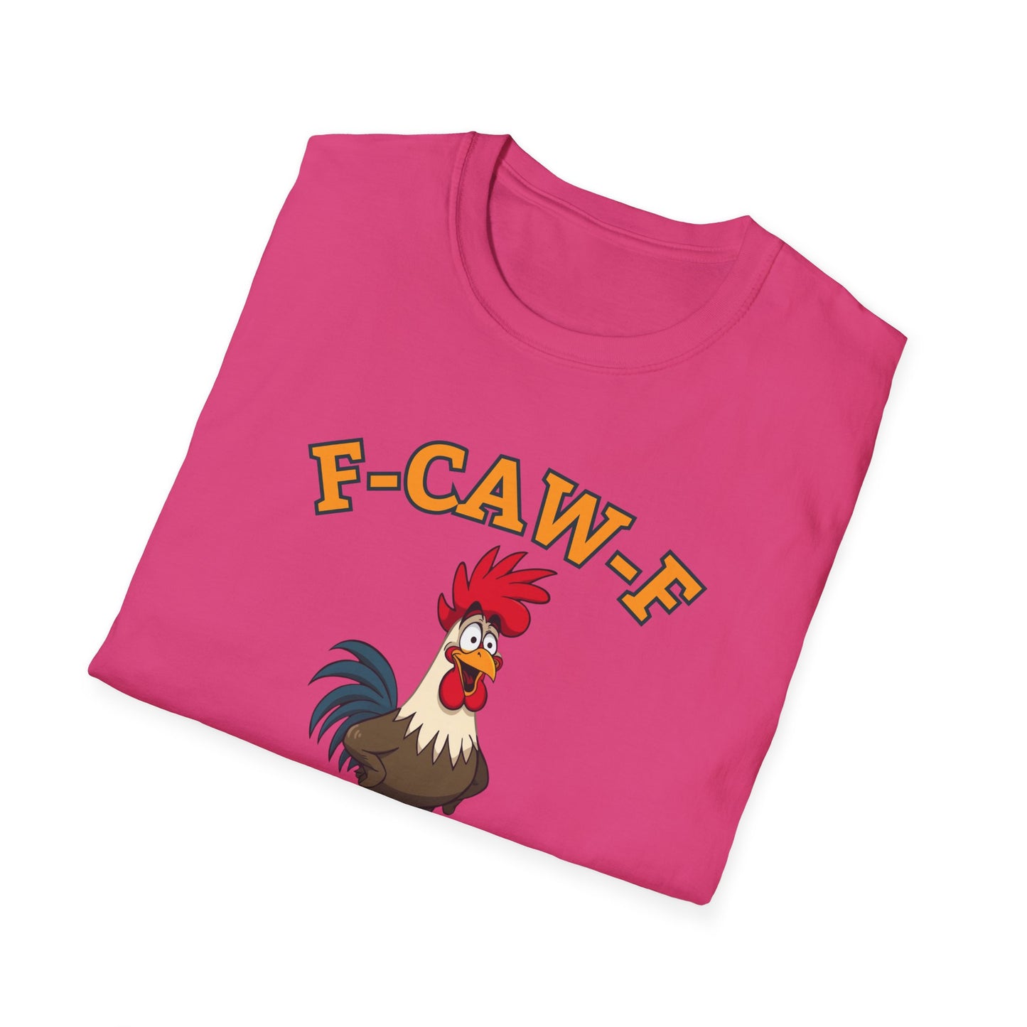 Funny F-CAW-F Rooster T-Shirt, Rooster Lover Shirt, Chicken Tee, Humorous Top, Fun Bird Apparel, Gift for him, Gift for her, Funny Shirt