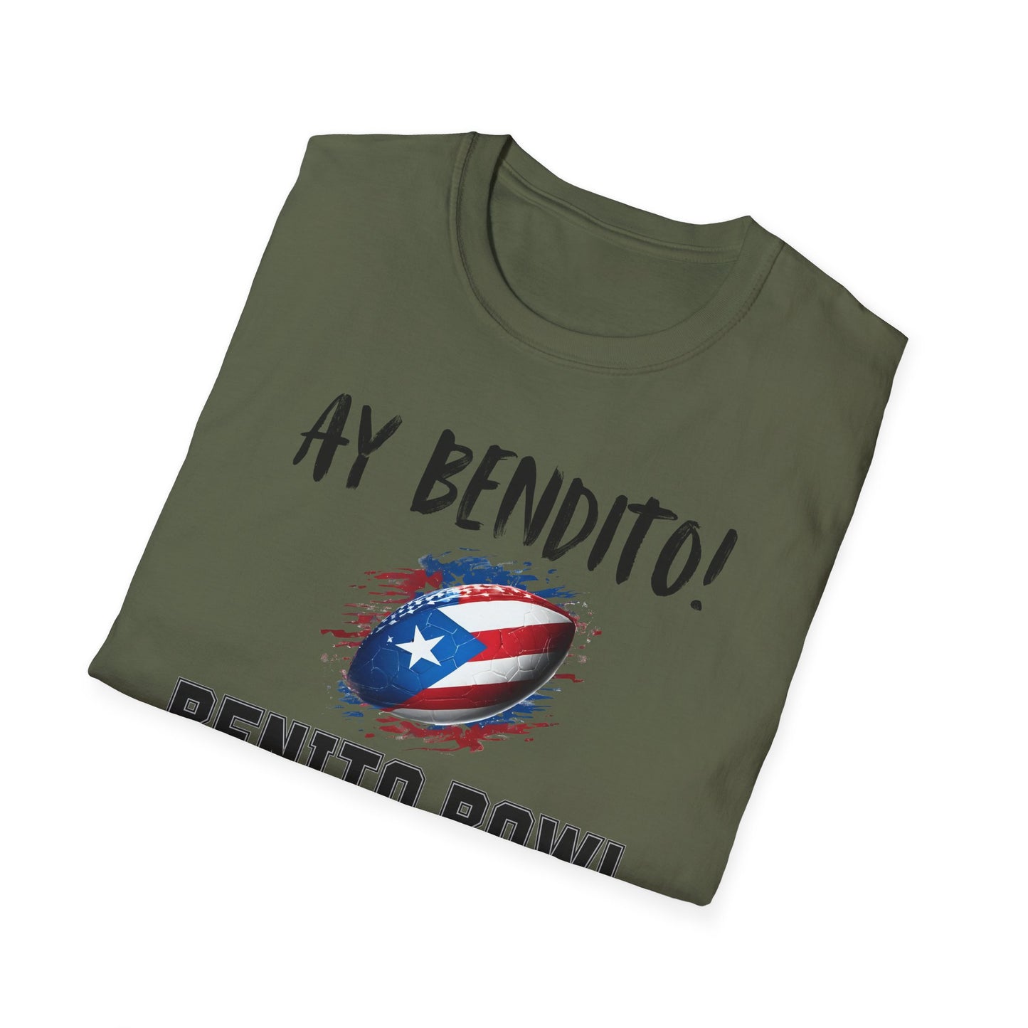 Ay Bendito! Benito Bowl T-Shirt, Halftime Benito Shirt, Football Fan Gift, Benito Tee, Puerto Rico Heritage Boriqua Pride Gift
