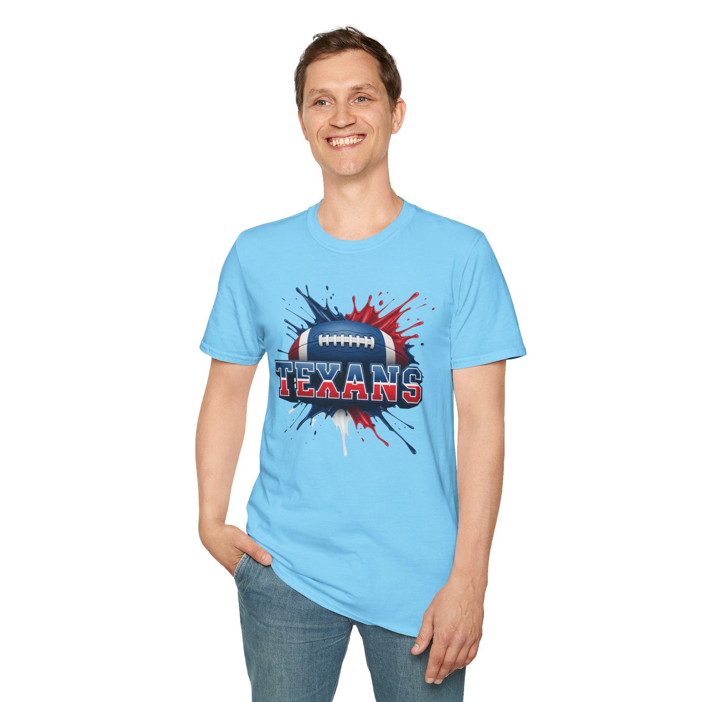 Houston Football Unisex T-Shirt, Houston Team Tee, Football Gift for Houston Fans, Game Day Shirt, Sports Fan Apparel, Football Tee