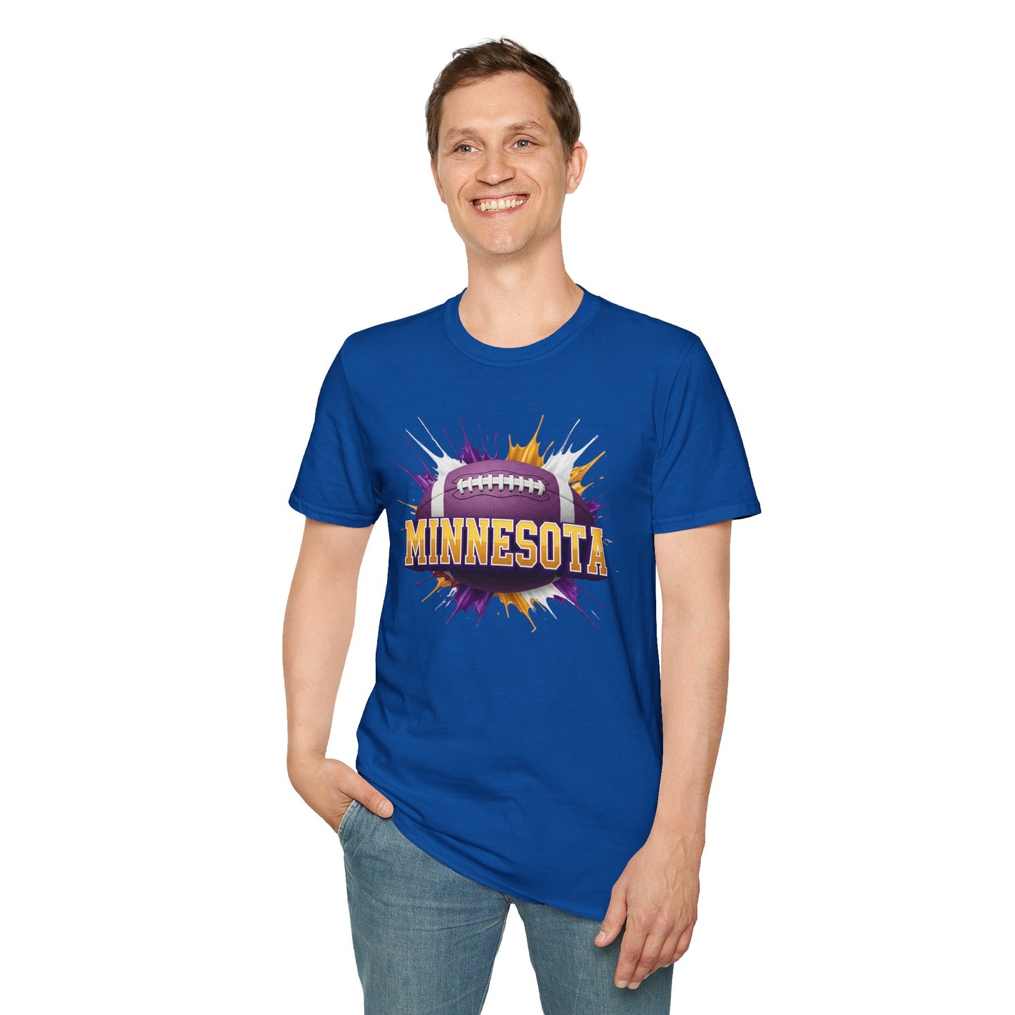 Minnesota Football Unisex T-Shirt, Minnesota Team Tee, Football Gift for Minnesota Fans, Game Day Shirt, Sports Fan Apparel Football Tee