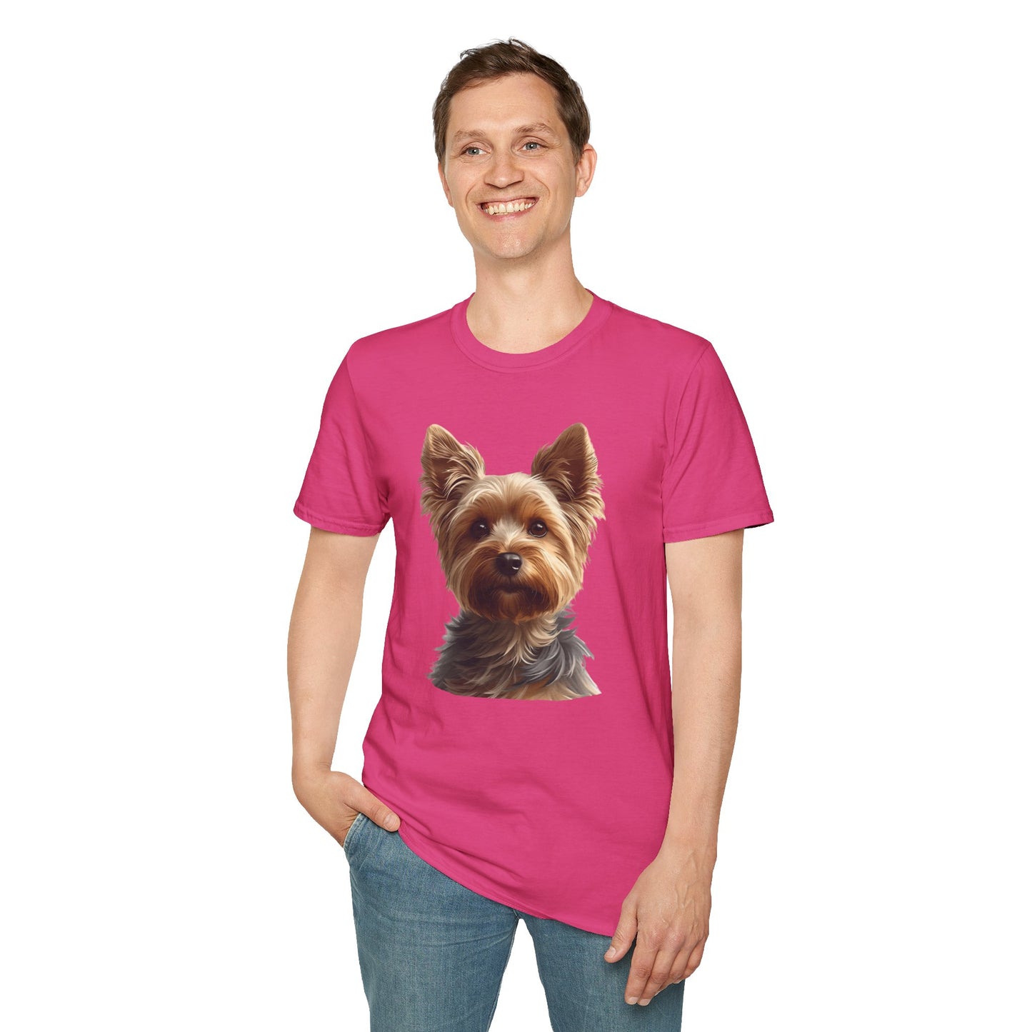 Yorkshire Terrier Dog Portrait Shirt – Yorkie Dog Lover Gift, Cute Dog Mom Tee, Dog Dad Shirt, Pet Breed Apparel