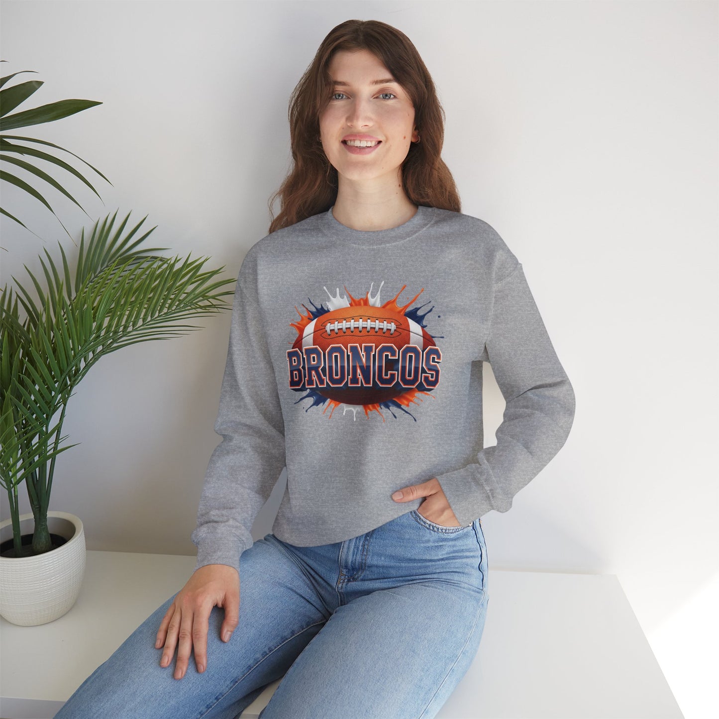 Denver Football Sweatshirt, Denver Team Sweatshirt, Football Gift for Denver Fans, Game Day Sports Fan Football Apparel