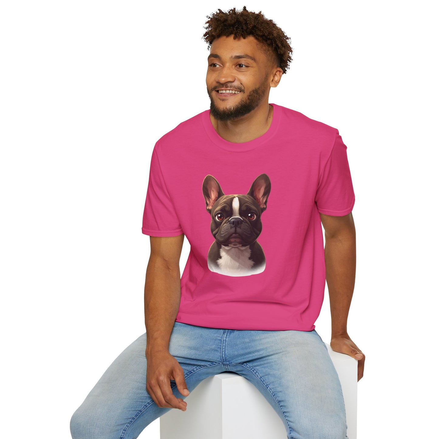 French Bulldog Dog Portrait Shirt – Frenchie Dog Lover Gift, Cute Dog Mom Tee, Dog Dad Shirt, Pet Breed Apparel