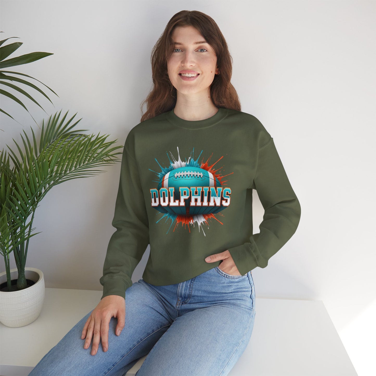 Miami Football Sweatshirt, Miami Team Sweatshirt, Football Gift for Miami Fans, Game Day Sports Fan Football Apparel