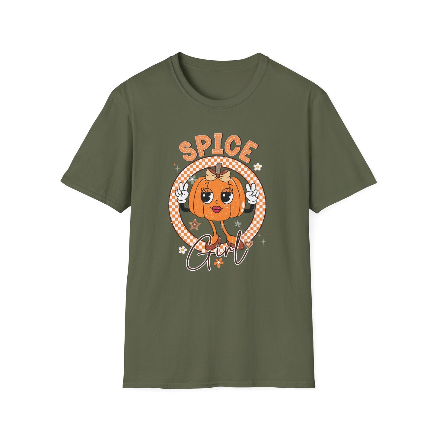 Spice Girl Pumpkin Fall T-Shirt - Cute Women's Autumn Tee, Thanksgiving Shirt, Lady Pumpkin Spice Girl Tee, Cozy Fall Tee for Her