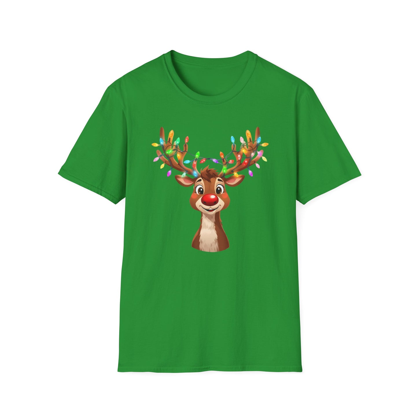 Reindeer with Christmas Lights Shirt, Family Christmas Shirts, Christmas T Shirt, Holiday Shirt, Cute Xmas Shirt for the family, Holiday Gift