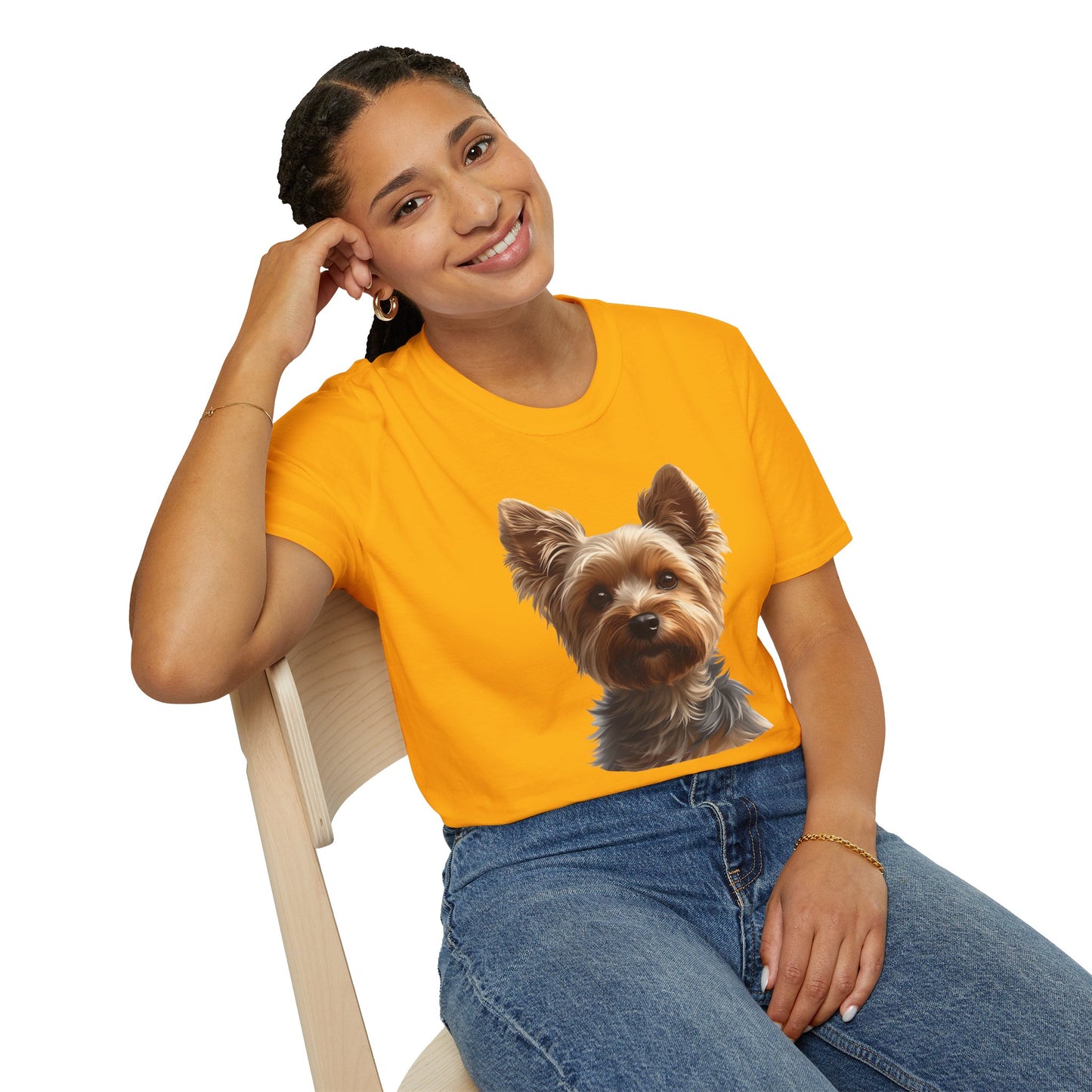 Yorkshire Terrier Dog Portrait Shirt – Yorkie Dog Lover Gift, Cute Dog Mom Tee, Dog Dad Shirt, Pet Breed Apparel