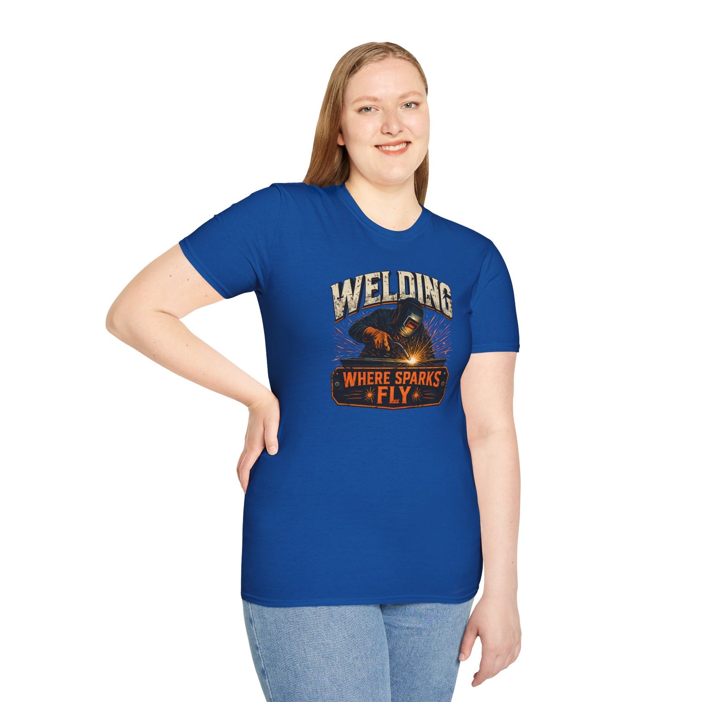 Welding Where Sparks Fly Shirt, Funny Welder T Shirt Gift, Welding Graphic Tee, Metal Worker Shirt, Blue Collar Tee