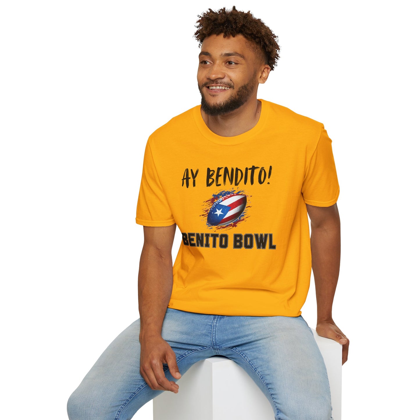 Ay Bendito! Benito Bowl T-Shirt, Halftime Benito Shirt, Football Fan Gift, Benito Tee, Puerto Rico Heritage Boriqua Pride Gift