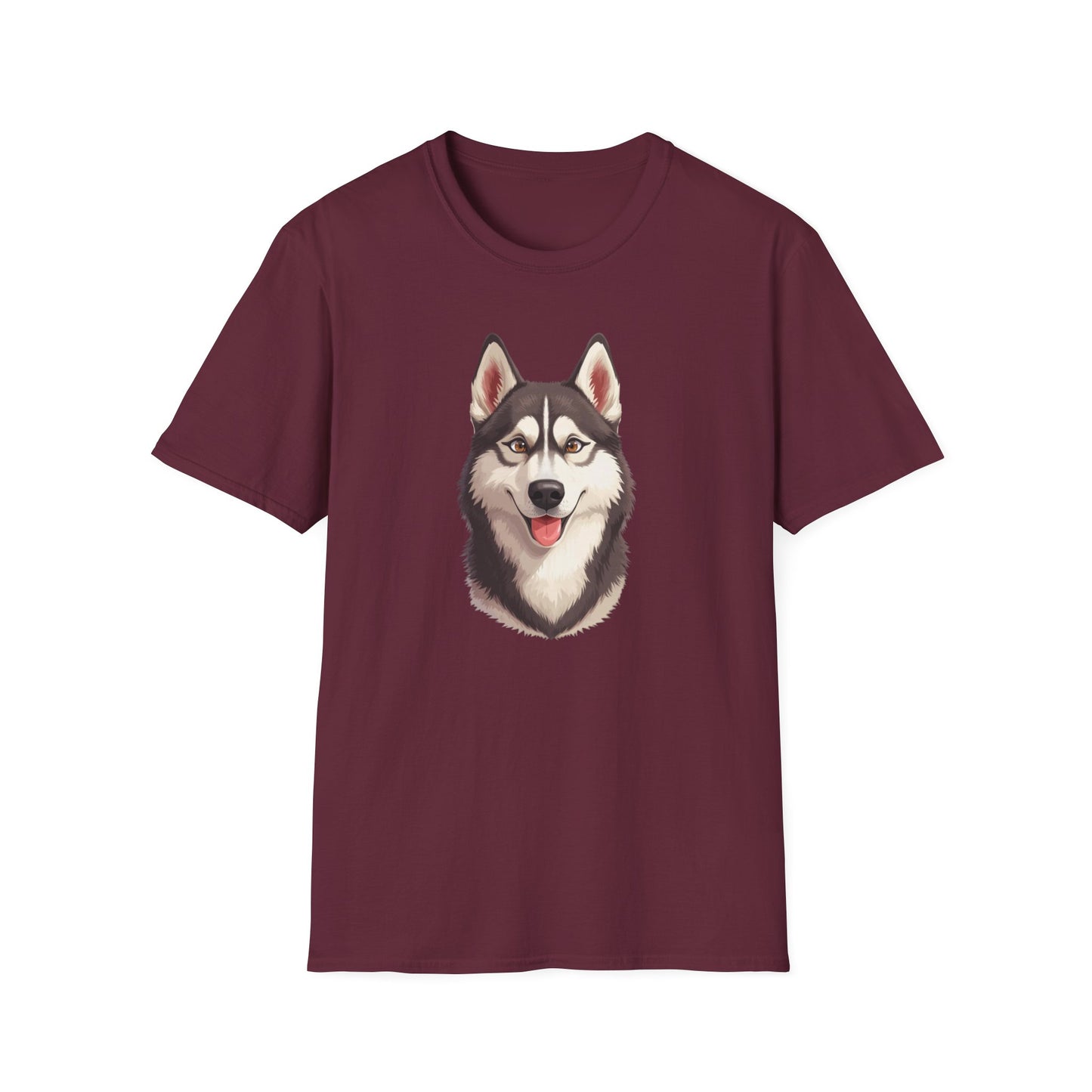 Siberian Husky Dog Portrait Shirt – Husky Dog Lover Gift, Cute Dog Mom Tee, Dog Dad Shirt, Pet Breed Apparel