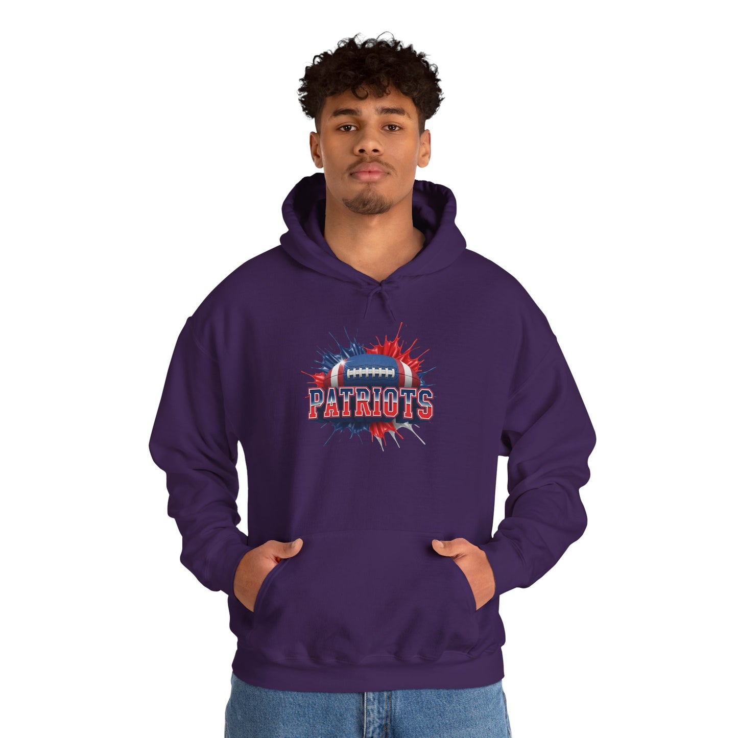 New England Football Hoodie, New England Team Hoodie, Football Gift for New England Fans, Game Day Sports Fan Apparel, Football Fan Gift