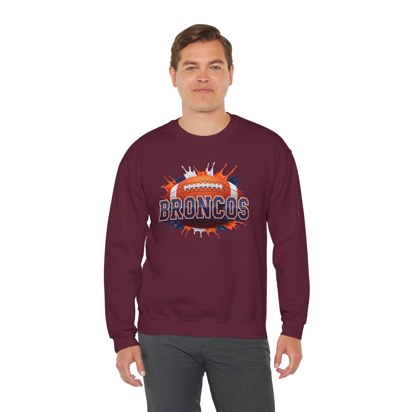 Denver Football Sweatshirt, Denver Team Sweatshirt, Football Gift for Denver Fans, Game Day Sports Fan Football Apparel