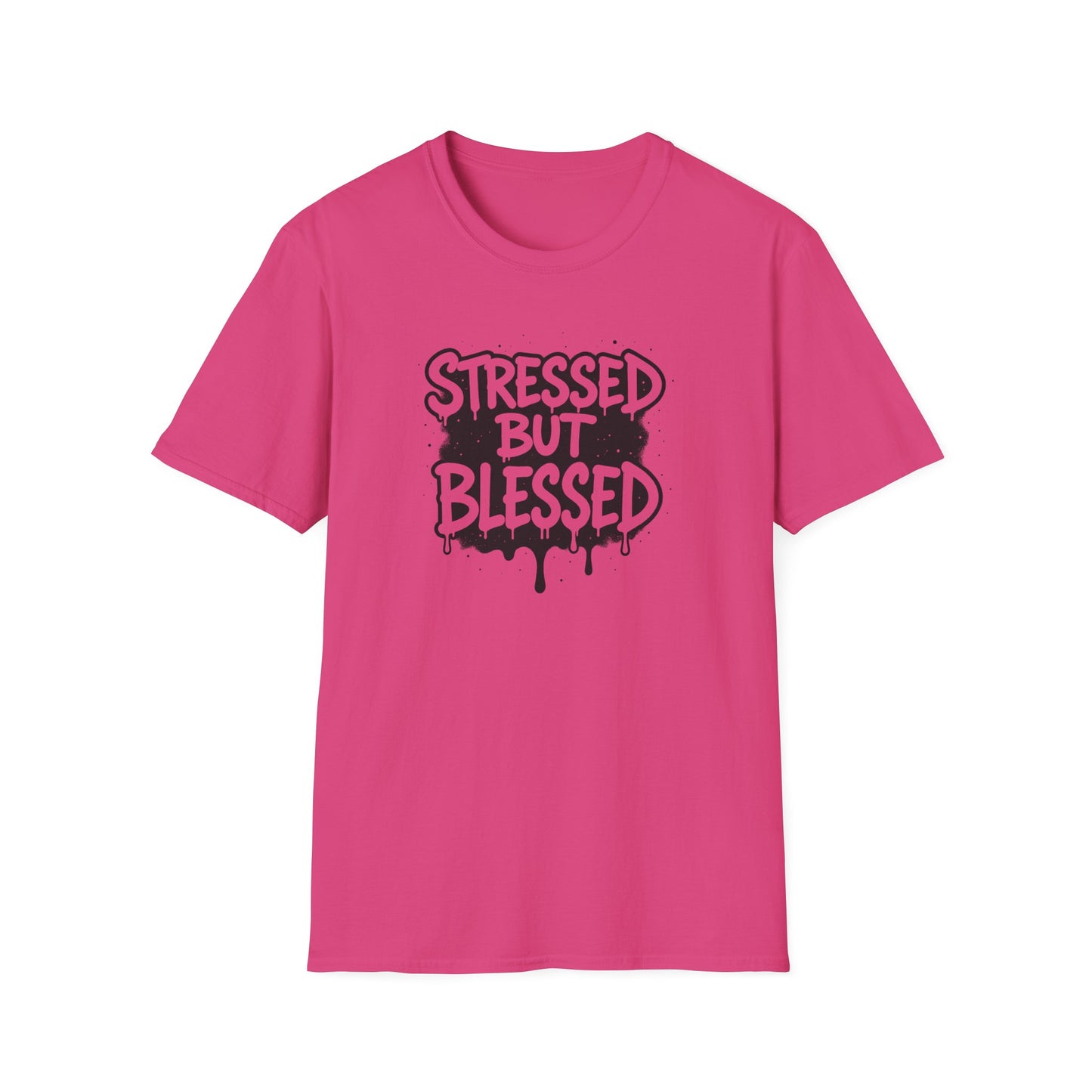 Stressed But Blessed T-Shirt – Inspirational Christian Quote Tee, Faith Graphic Shirt for Everyday Motivation