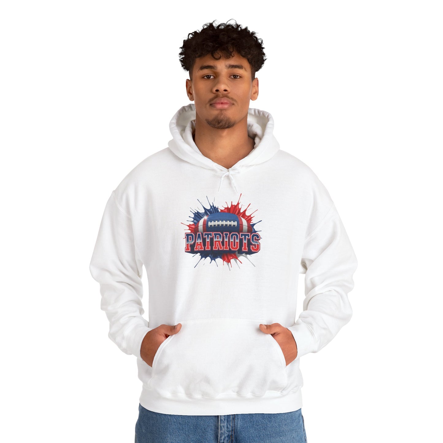 New England Football Hoodie, New England Team Hoodie, Football Gift for New England Fans, Game Day Sports Fan Apparel, Football Fan Gift