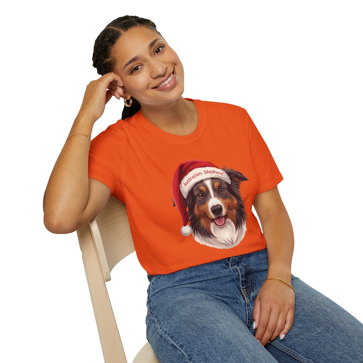 Australian Shepherd Dog Portrait Shirt – Aussie Dog Lover Gift, Cute Dog Mom Tee, Dog Dad Shirt, Pet Breed Apparel