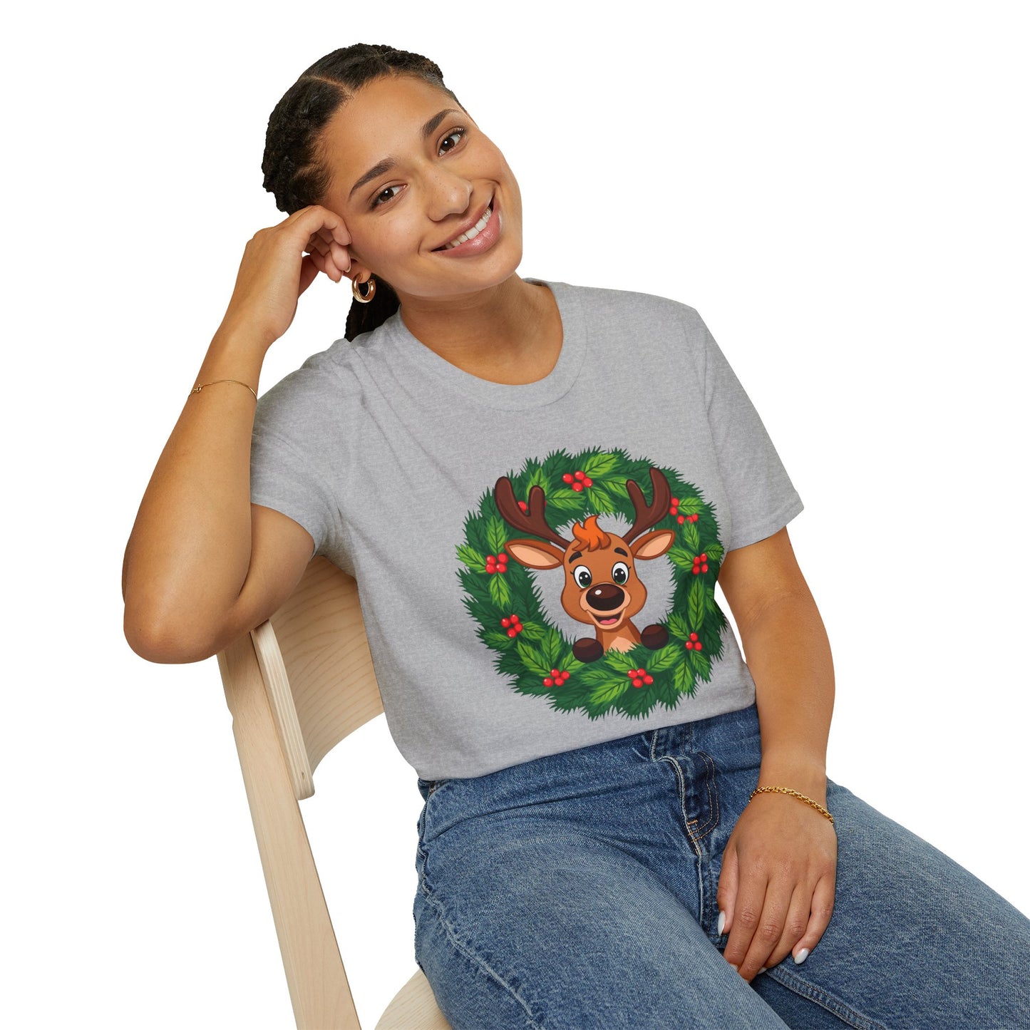 Reindeer in the Wreath Shirt, Family Christmas Shirts, Christmas T Shirt, Holiday Shirt, Cute Xmas Shirt for the family, Holiday Gift