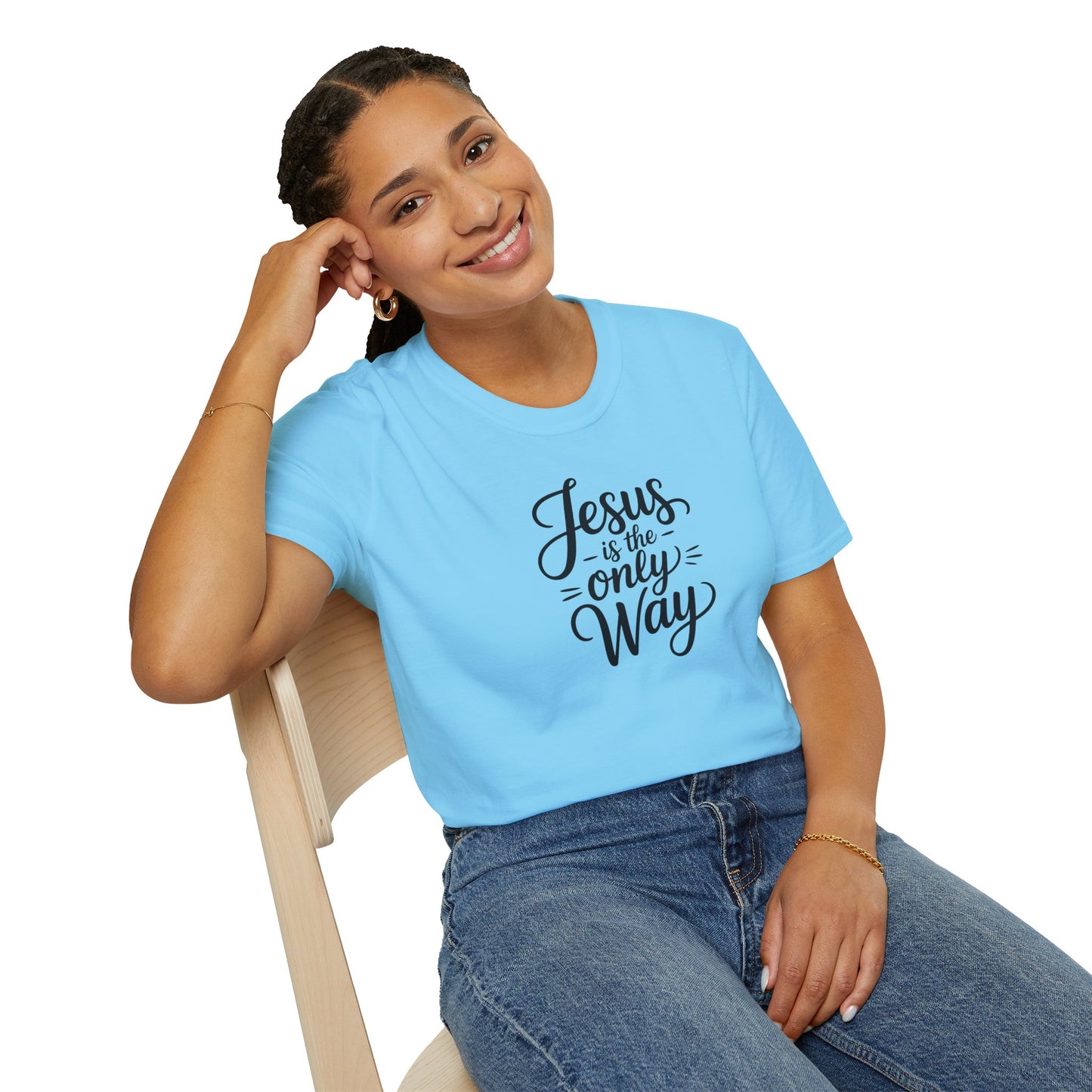 Jesus Is the Only Way T-Shirt – Christian Faith Shirt, Inspirational Bible Verse Tee, Religious Graphic Top