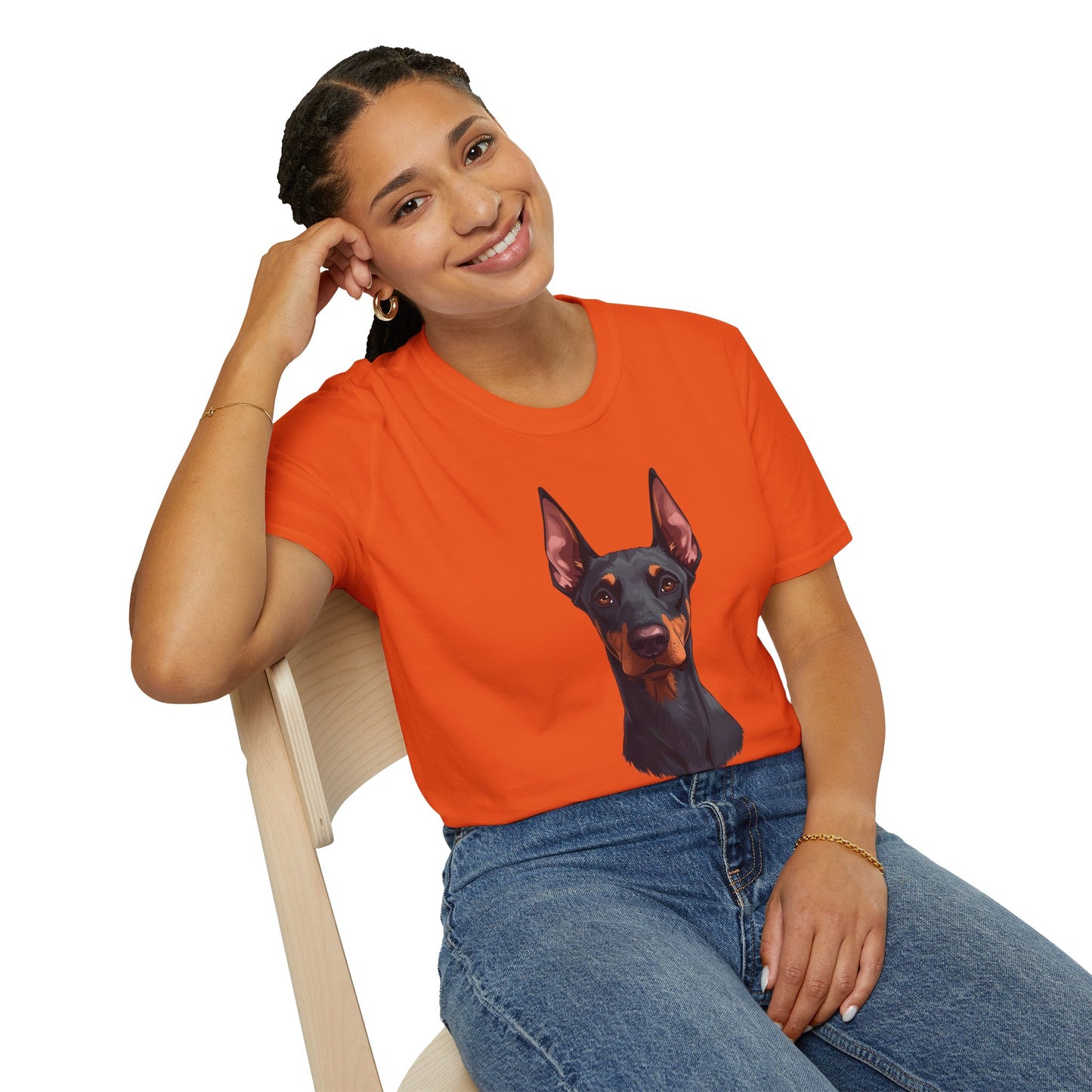 Doberman Dog Portrait Shirt – Doberman Dog Lover Gift, Cute Dog Mom Tee, Dog Dad Shirt, Pet Breed Apparel