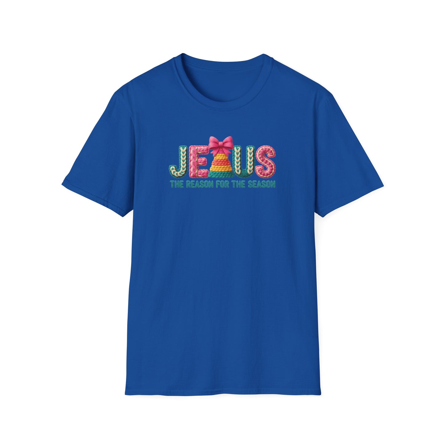 Jesus Christmas T-Shirt – The Reason for the Season Tee, Faith Christian Holiday Shirt with Bow Design
