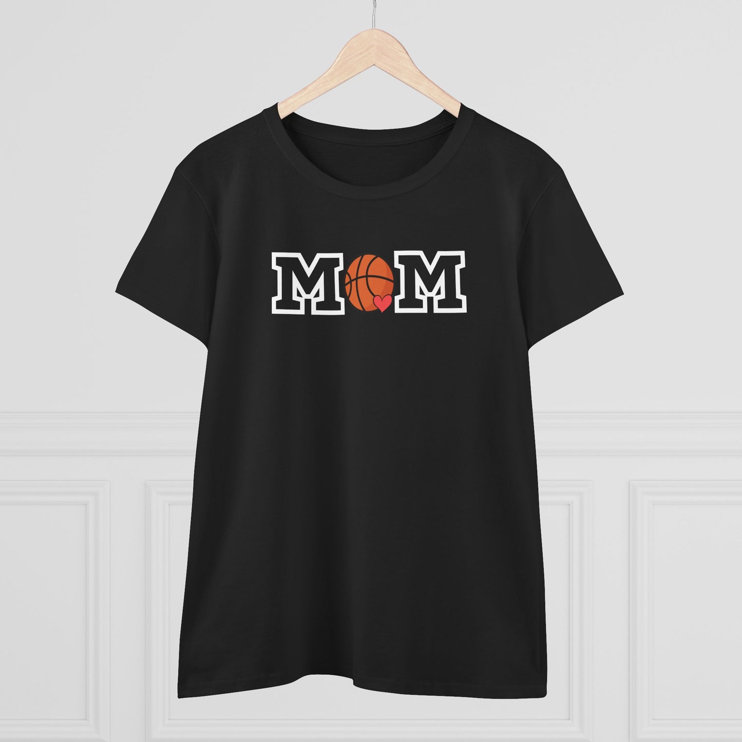 Basketball Mom Shirt, Sports Mom Gift, Cotton T-Shirt, Basketball Fan Apparel, Mother's Day Tee, Mom loves Basketball, Sports Mom