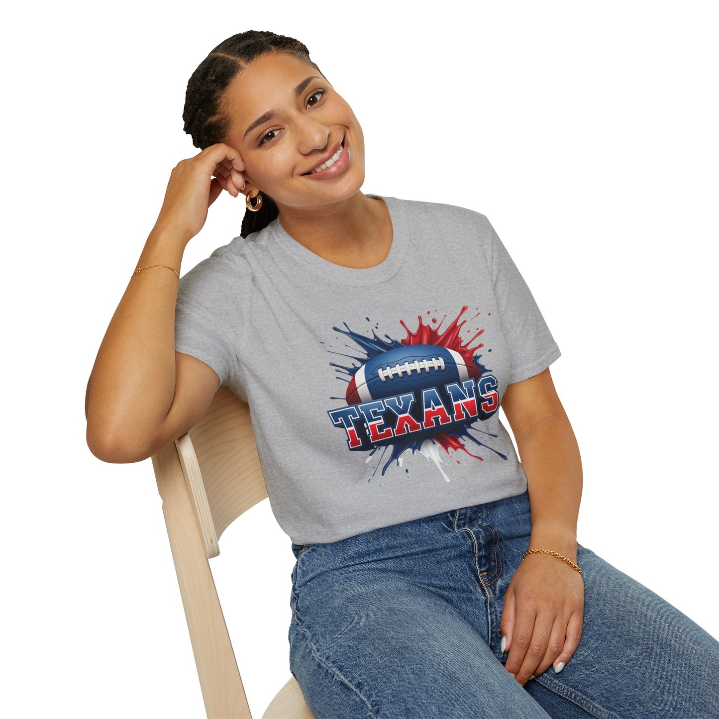 Houston Football Unisex T-Shirt, Houston Team Tee, Football Gift for Houston Fans, Game Day Shirt, Sports Fan Apparel, Football Tee