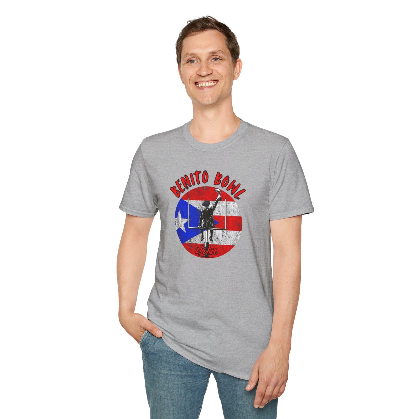 Benito Bowl 2/8/26 T-Shirt – Puerto Rico Heritage Tee, Boricua Pride Football Fan Shirt