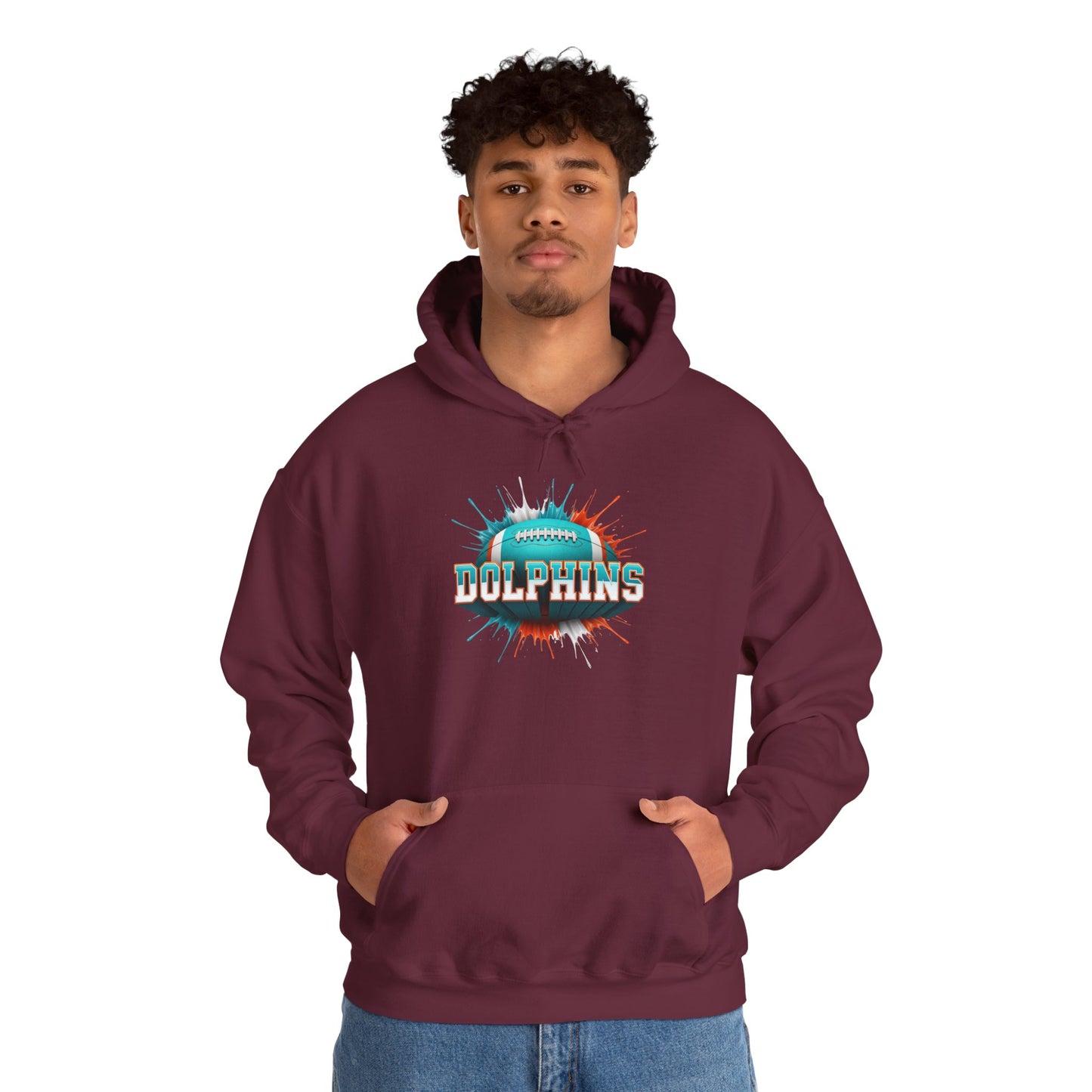 Miami Football Hoodie, Miami Team Hoodie, Football Gift for Miami Fans, Game Day Sports Fan Apparel, Football Fan Gift