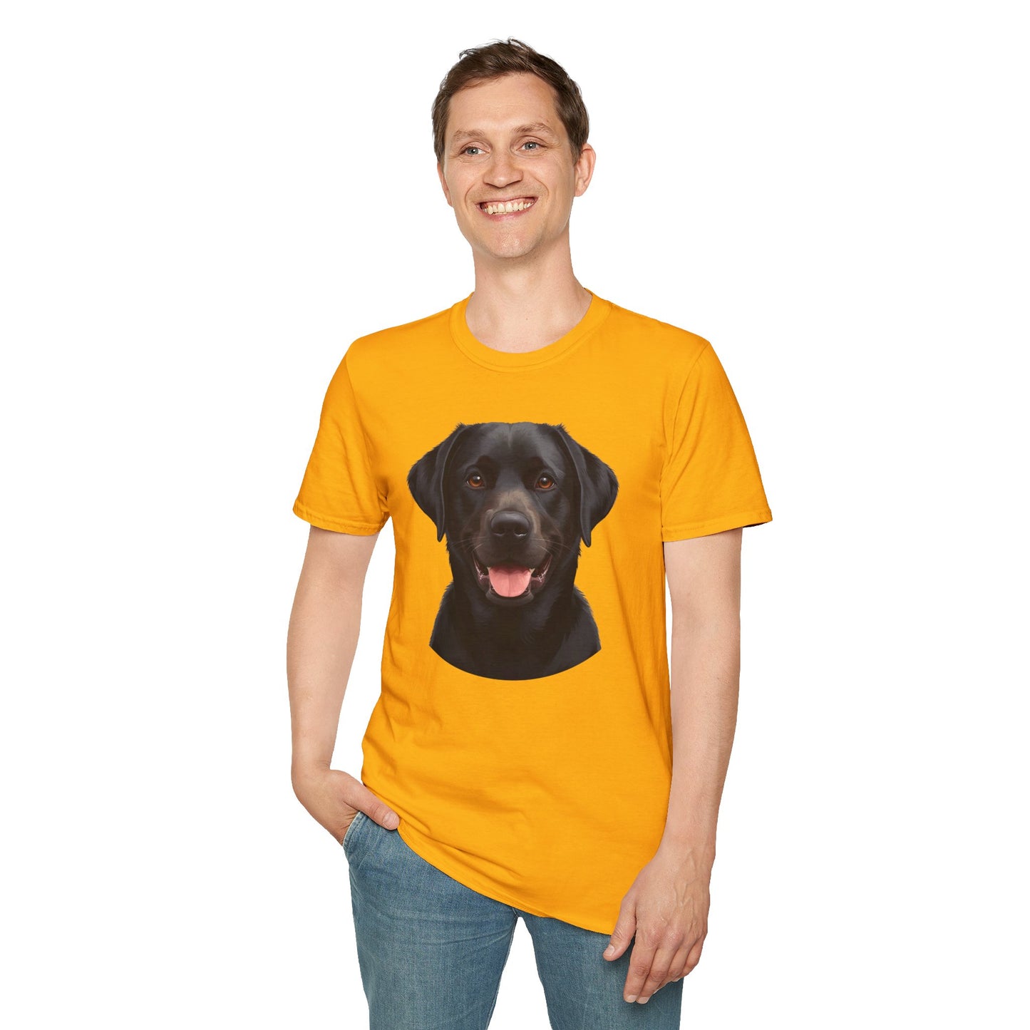 Labrador Retriever Dog Portrait Shirt – Black Lab Dog Lover Gift, Cute Dog Mom Tee, Dog Dad Shirt, Pet Breed Apparel