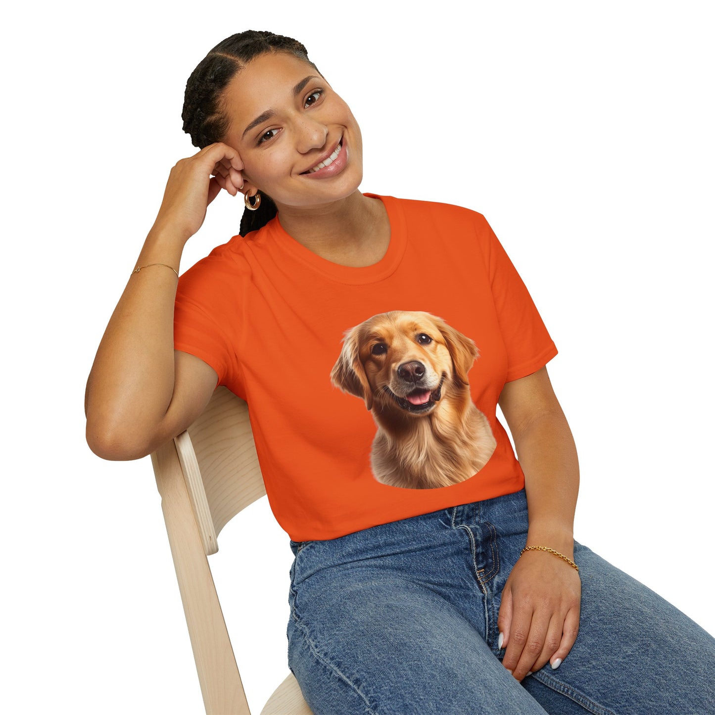 Golden Retriever Dog Portrait Shirt – Lab Dog Lover Gift, Cute Dog Mom Tee, Dog Dad Shirt, Pet Breed Apparel