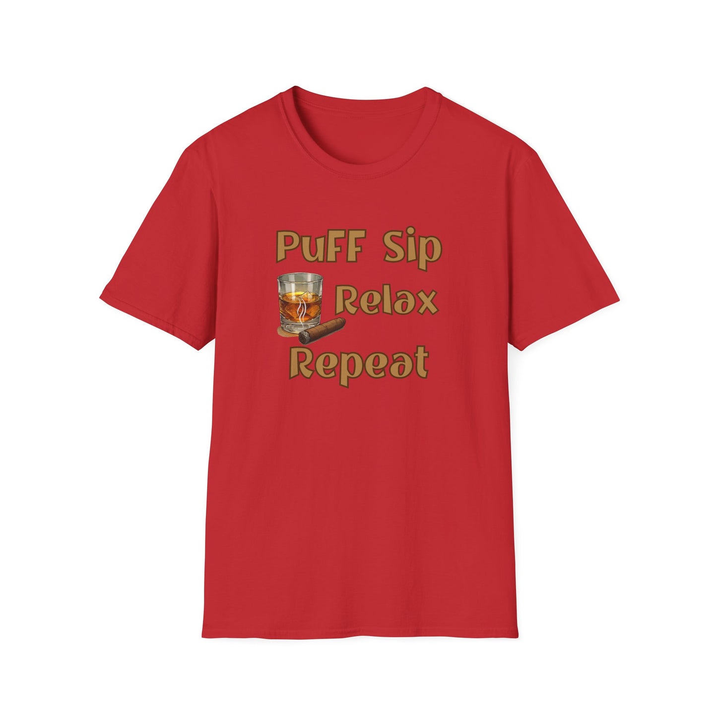 Puff Sip Relax Repeat Cigar T-Shirt, BBQ Pool Party Shirt, Fathers Day Gift, Relaxation Leisure, Cigar lover, Cigar Aficionado, Dad Gift