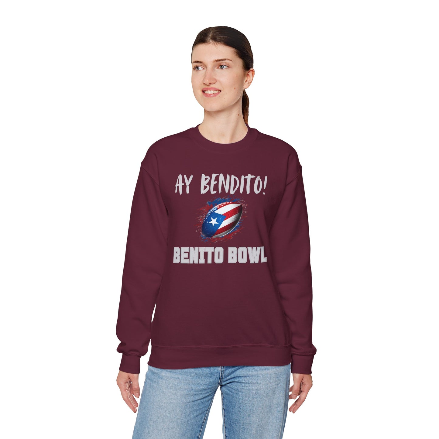 Ay Bendito! Benito Bowl Sweatshirt, Halftime Benito Shirt, Football Fan Gift, Benito Sweatshirt, Puerto Rico Heritage Boriqua Pride Gift
