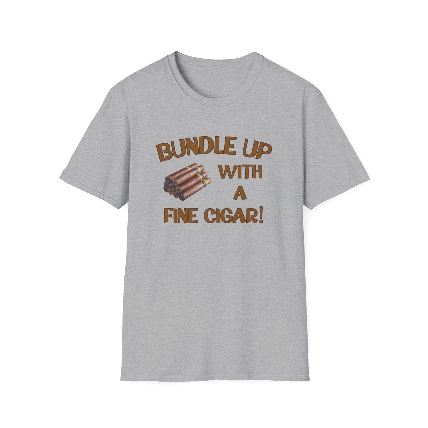 Bundle Up With A Fine Cigar Unisex T-Shirt, BBQ Pool Party Shirt, Relaxation Leisure, Cigar lover Gift, Cigar Aficionado, Dad Gift