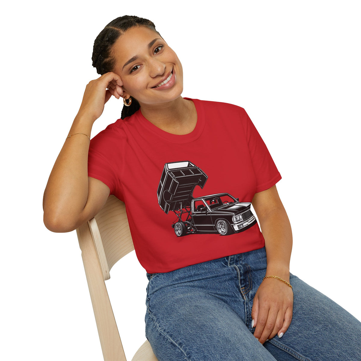 Lowrider Truck Shirt, Mini Truck T-Shirt, Custom Lowered Truck Tee, Car Enthusiast Gift, Mini Truck Bed Dancer, Garage Wear