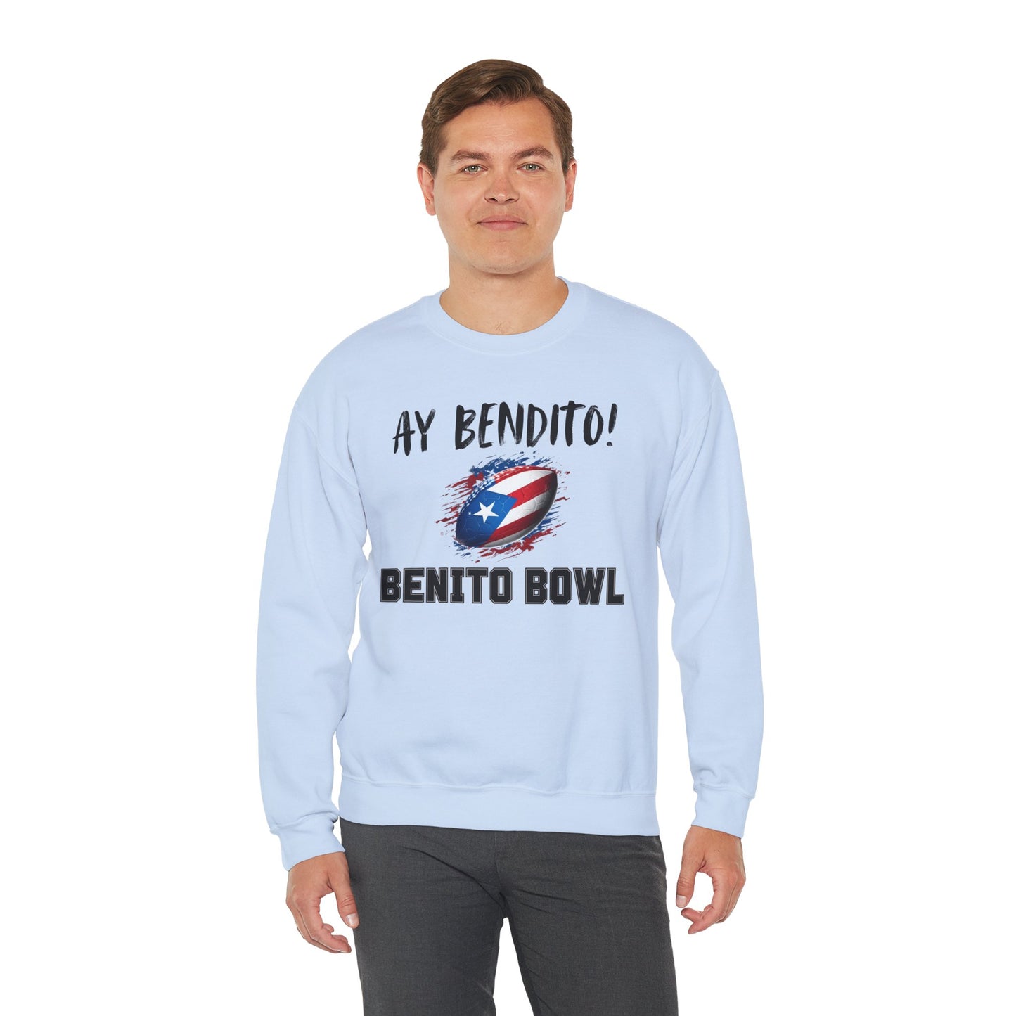 Ay Bendito! Benito Bowl Sweatshirt, Halftime Benito Shirt, Football Fan Gift, Benito Sweatshirt, Puerto Rico Heritage Boriqua Pride Gift