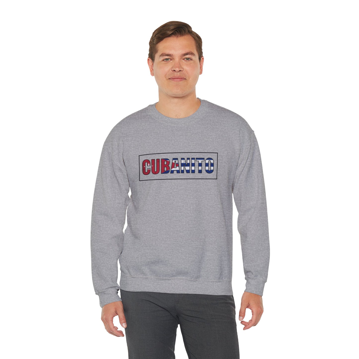 CUBANITO Sweatshirt – Cuban Flag Sweatshirt for Men, Latino Pride Sweatshirt, Cuba Heritage Top, Cuban Culture Graphic Sweatshirt