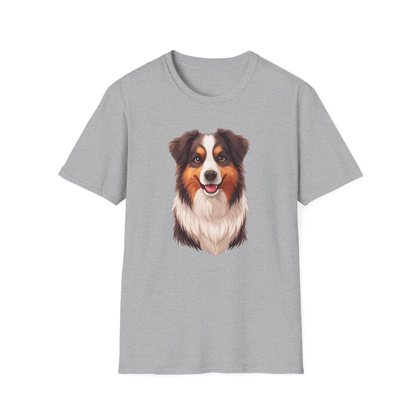 Australian Shepherd Dog Portrait Shirt – Aussie Dog Lover Gift, Cute Dog Mom Tee, Dog Dad Shirt, Pet Breed Apparel