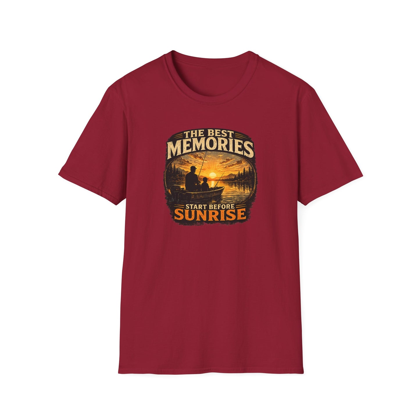 Fishing Shirt for Dad, Best Memories Start Before Sunrise Tee, Fisherman Gift Shirt, Fathers Day Fishing T-Shirt