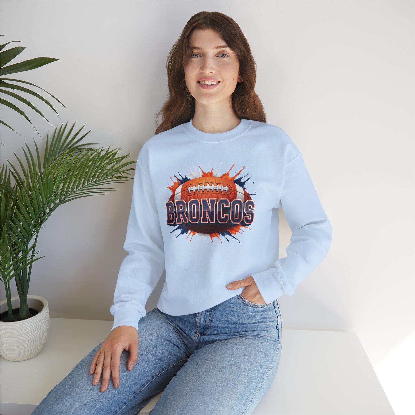 Denver Football Sweatshirt, Denver Team Sweatshirt, Football Gift for Denver Fans, Game Day Sports Fan Football Apparel