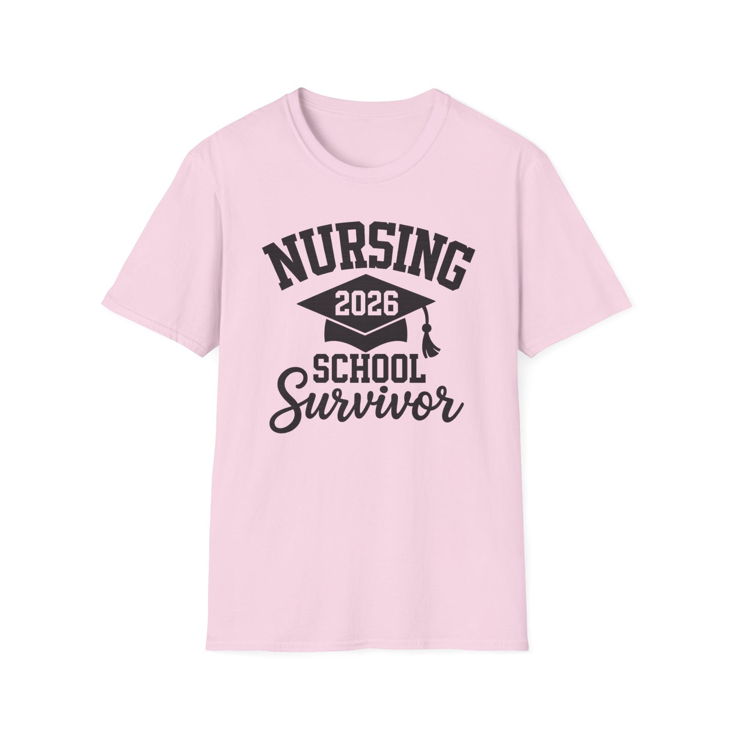Nursing 2026 School Survivor T-Shirt, Nurse Graduation Shirt, RN Student Gift, Nursing School Grad Tee