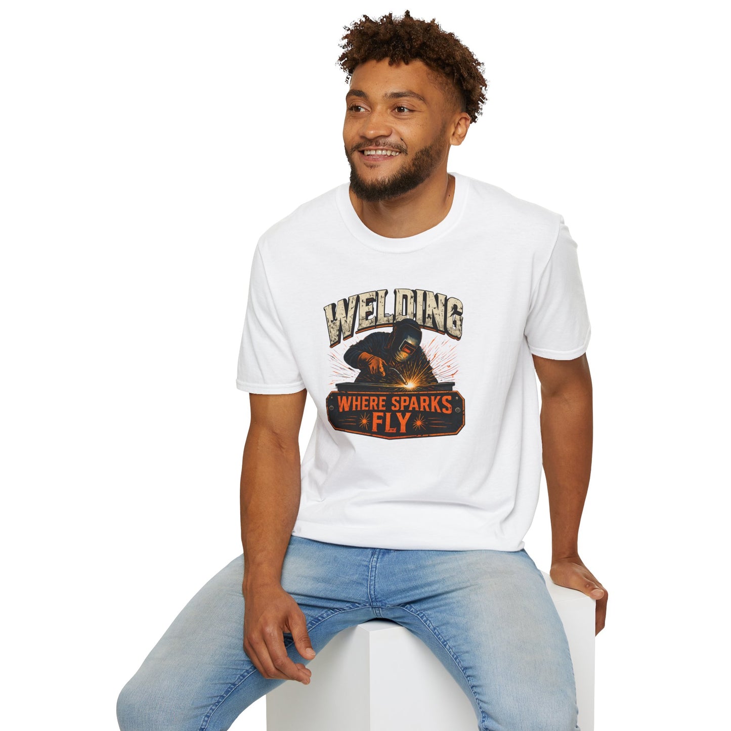 Welding Where Sparks Fly Shirt, Funny Welder T Shirt Gift, Welding Graphic Tee, Metal Worker Shirt, Blue Collar Tee