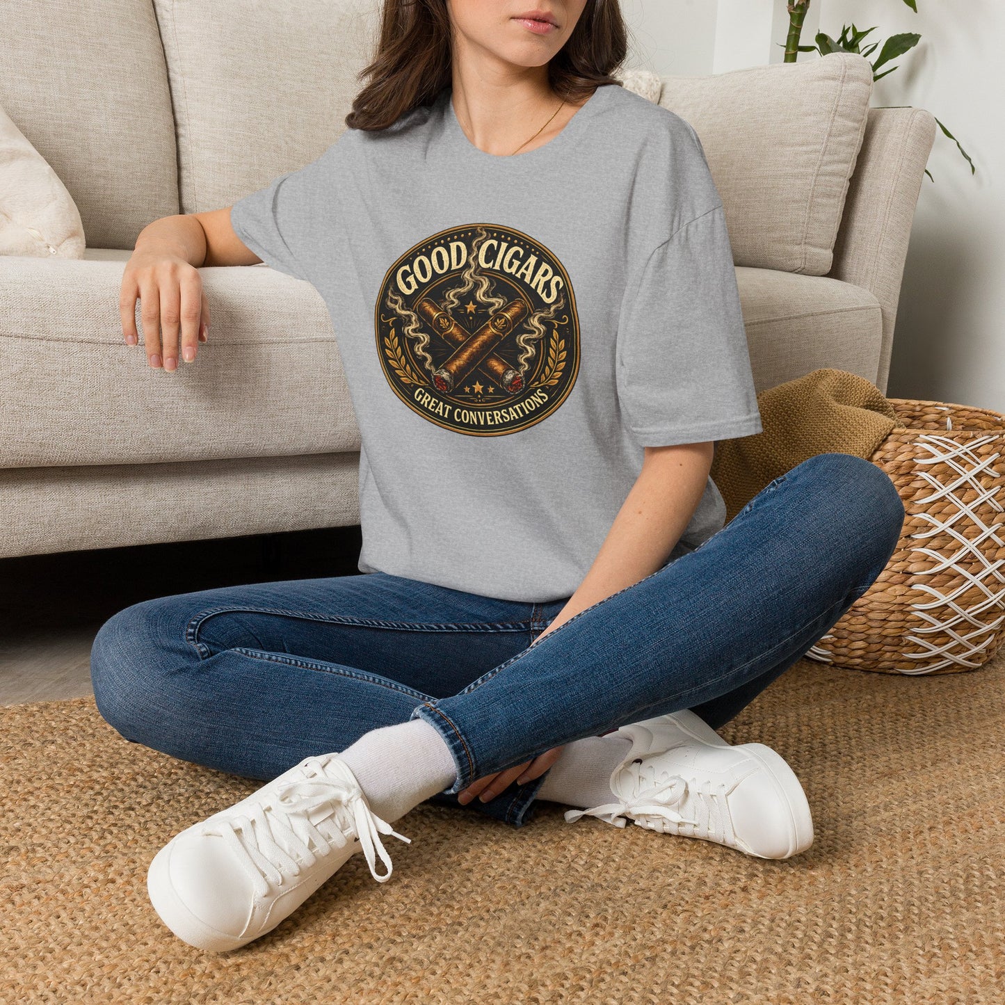 Good Cigars Great Conversations T-Shirt – Cigar Aficionado Graphic Tee
